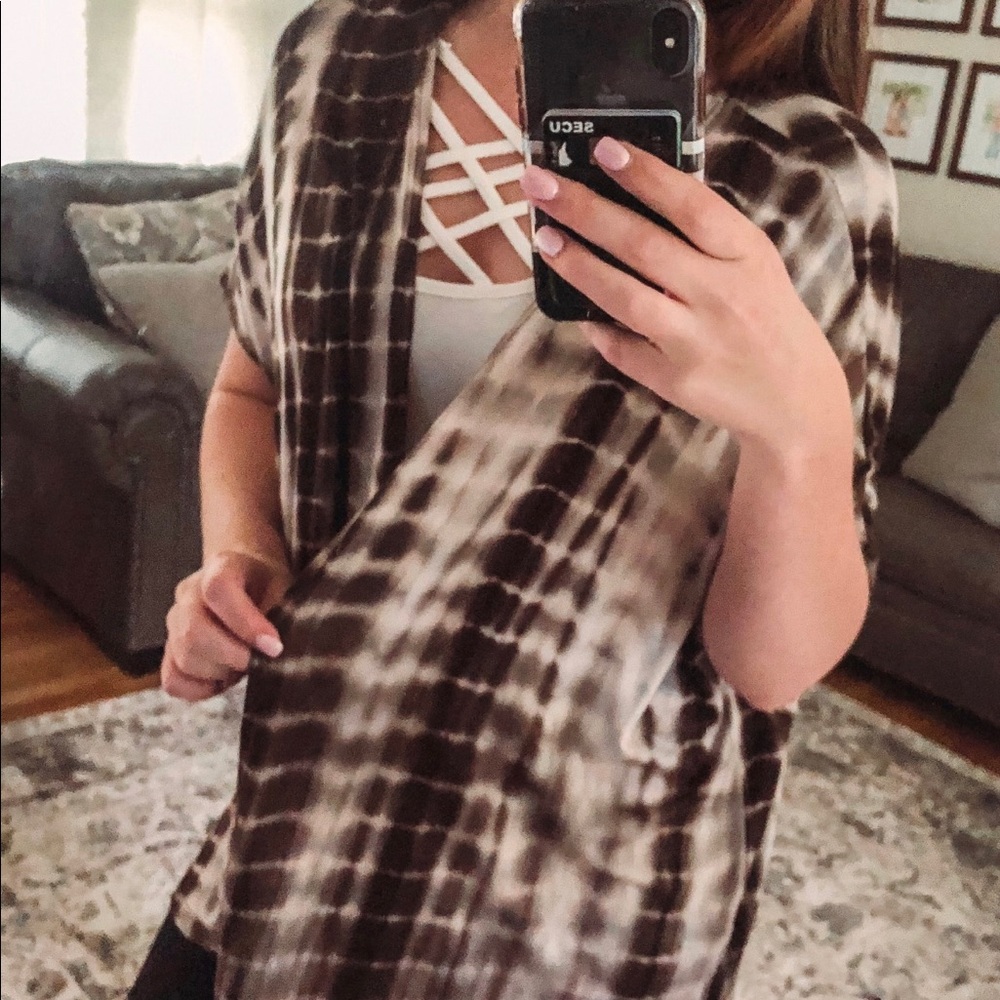Brown Tye Die Kimono